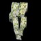 The Ribbon People Green and Ivory Woven Magnolia Print Wired Craft Ribbon 1.5" x 27 Yards